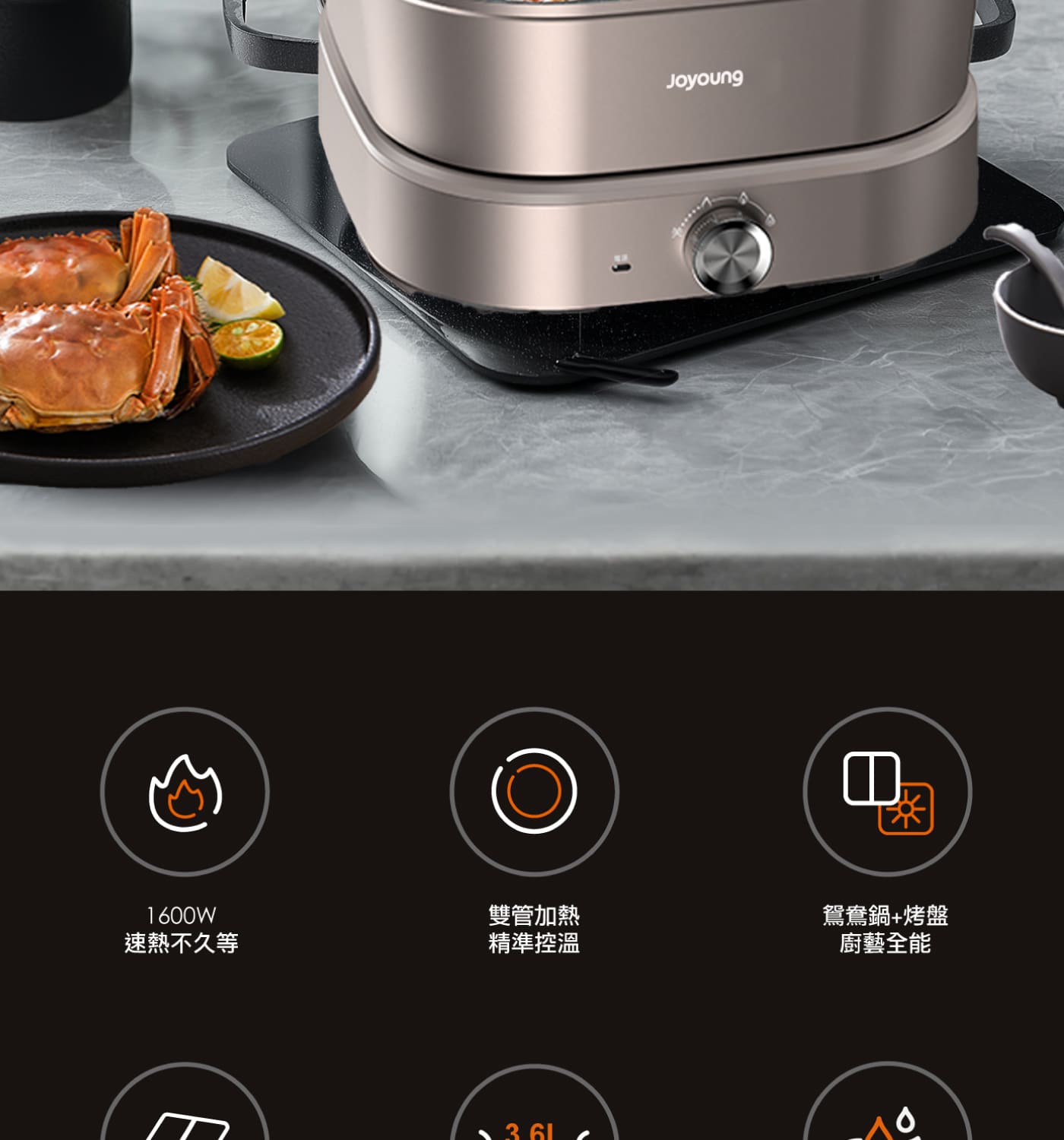 Joyoung 九陽多功能鴛鴦電火鍋 ( M95 ),U52370076,Joyoung九陽多功能鴛鴦電火鍋(M95),原廠保固,大量採購歡迎洽詢,品質保證
