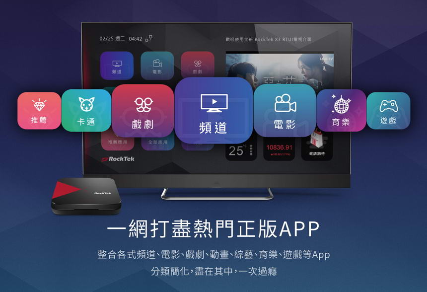 RockTek X3智慧電視盒,U52380071,RockTekX3智慧電視盒,原廠保固,大量採購歡迎洽詢,品質保證