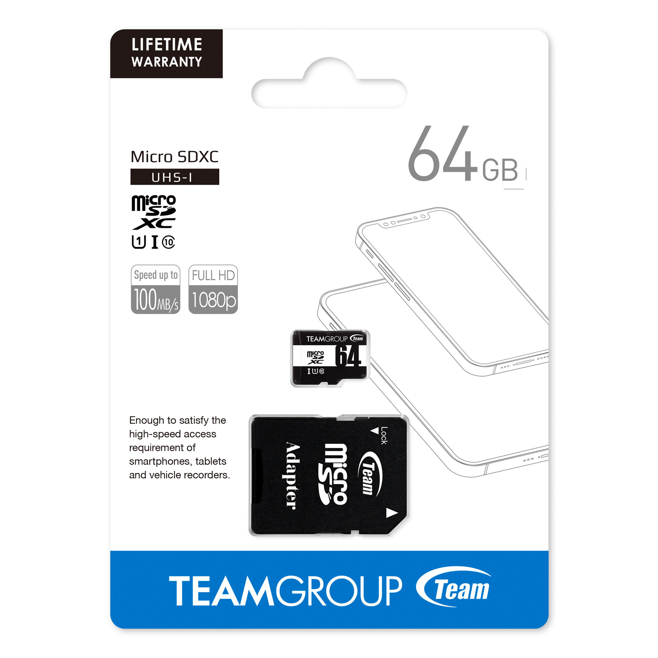 TEAM十銓 Micro SDXC 64GB-HC (U1/C10) ( TUSDX64GCL10U03 )記憶卡,U52390008,TEAM十銓MicroSDXC64GB-HC(U1/C10)(TUSDX64GCL10U03)記憶卡,原廠保固,大量採購歡迎洽詢,品質保證