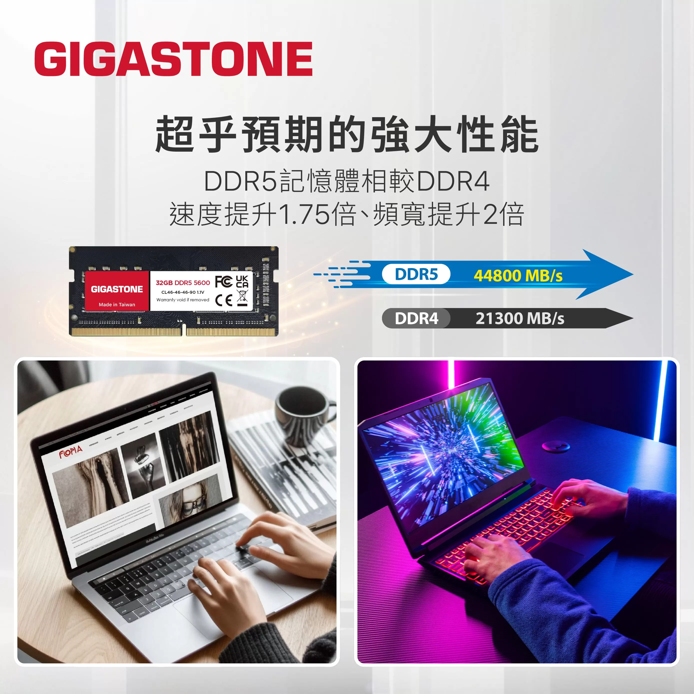 GIGASTONE DDR5 SODIMM 4800MHz 32G 筆記型記憶體,實際價格以報價為主,U52660010,GIGASTONEDDR5SODIMM4800MHz32G筆記型記憶體,原廠保固,大量採購歡迎洽詢