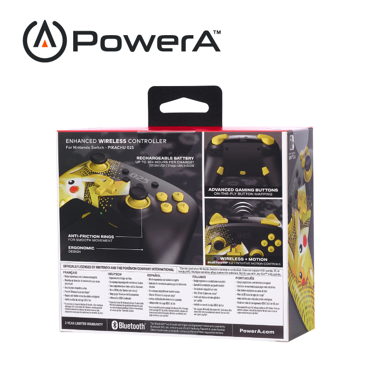 【PowerA】任天堂官方授權藍芽5.0無線遊戲手把-皮卡丘 ( 1521476-02 ),實際價格以報價為主,U52730046,【PowerA】任天堂官方授權藍芽5.0無線遊戲手把-皮卡丘(1521476-02),原廠保固,大量採購歡迎洽詢