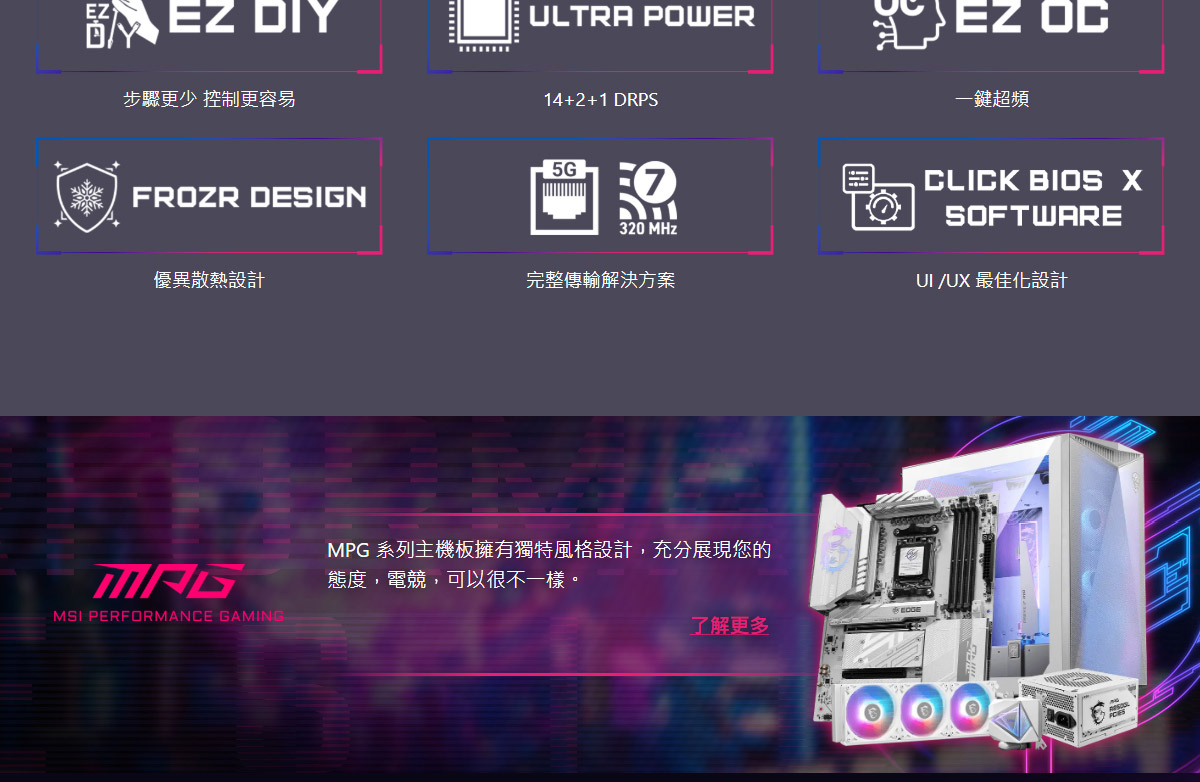 MSI 微星 MSI MPG B850 EDGE TI WIFI 主機板,U53200003,MSI微星MSIMPGB850EDGETIWIFI主機板,原廠保固,大量採購歡迎洽詢,品質保證