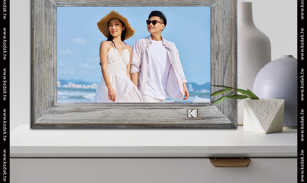 【Kodak】柯達 RCF-1013W 智能數位電子雲相框-支架+角度可調款(官方直營)