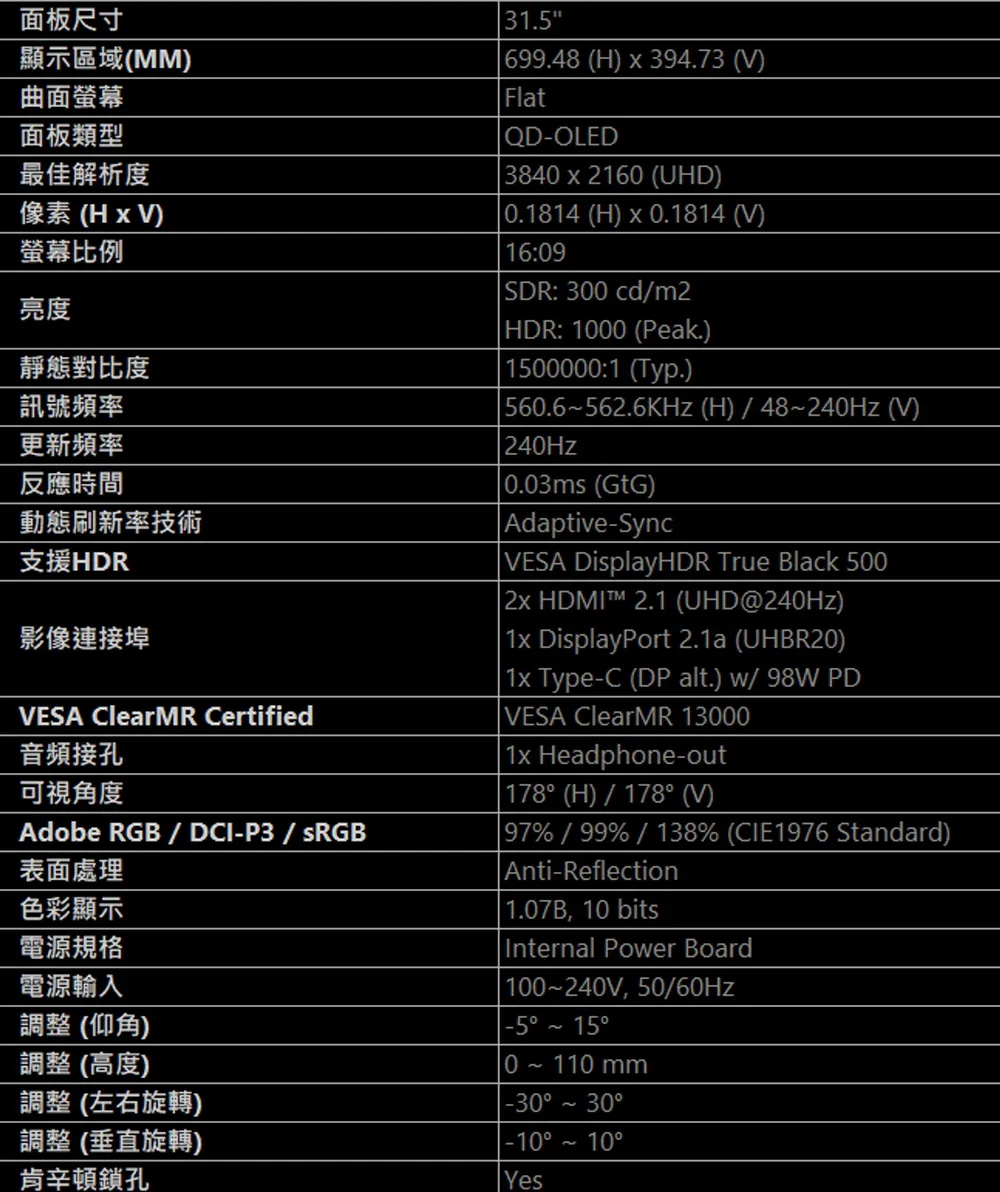 MSI 微星MPG 322UR QD-OLED X24電競螢幕,U62250007,MSI微星MPG322URQD-OLEDX24電競螢幕,原廠保固,大量採購歡迎洽詢,品質保證