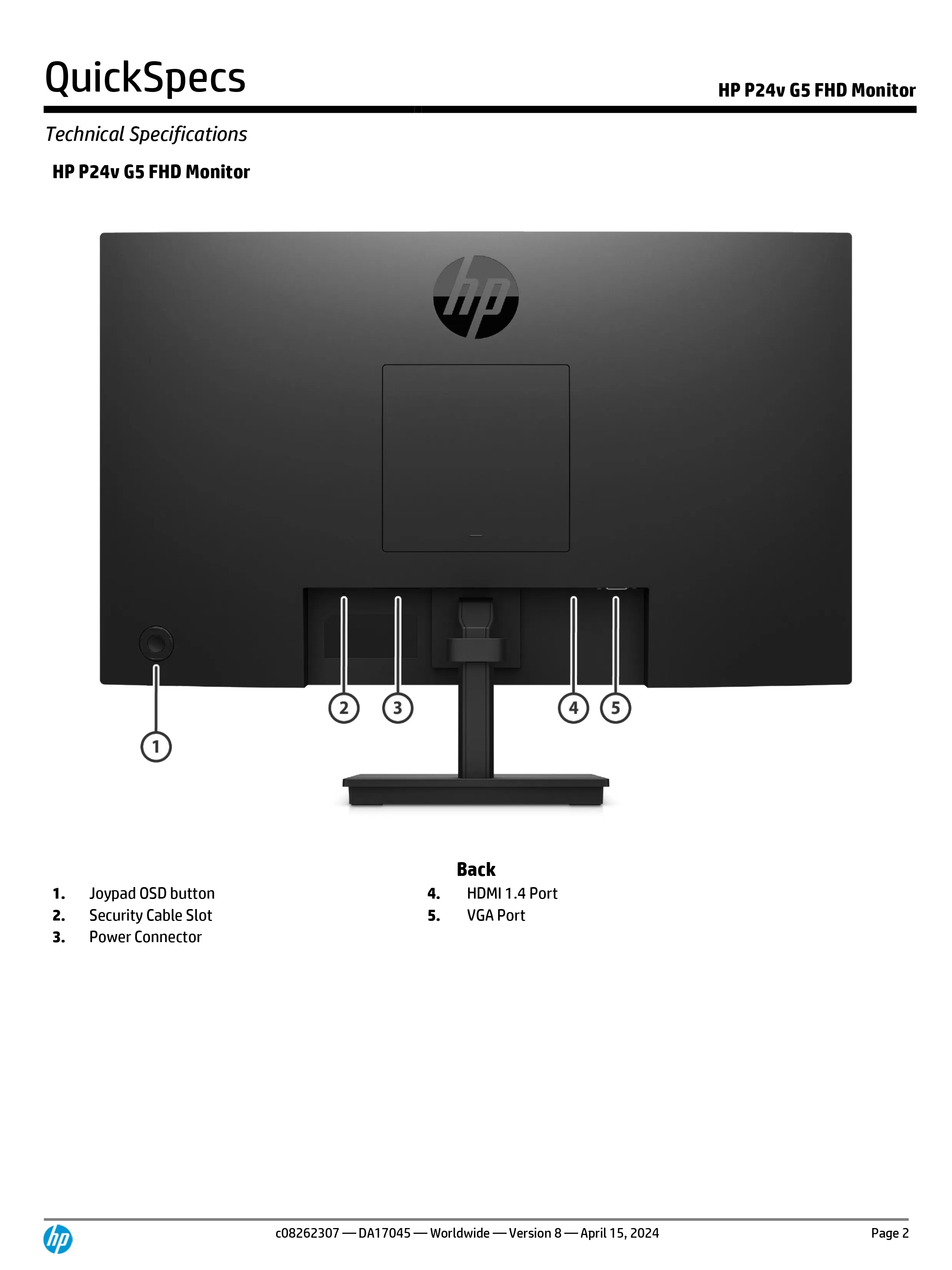 HP 惠普 P24v G5 FHD 顯示器 (64W18AA),實際價格以報價為主,64W18AA,HP惠普P24vG5FHD顯示器(64W18AA),原廠保固,大量採購歡迎洽詢