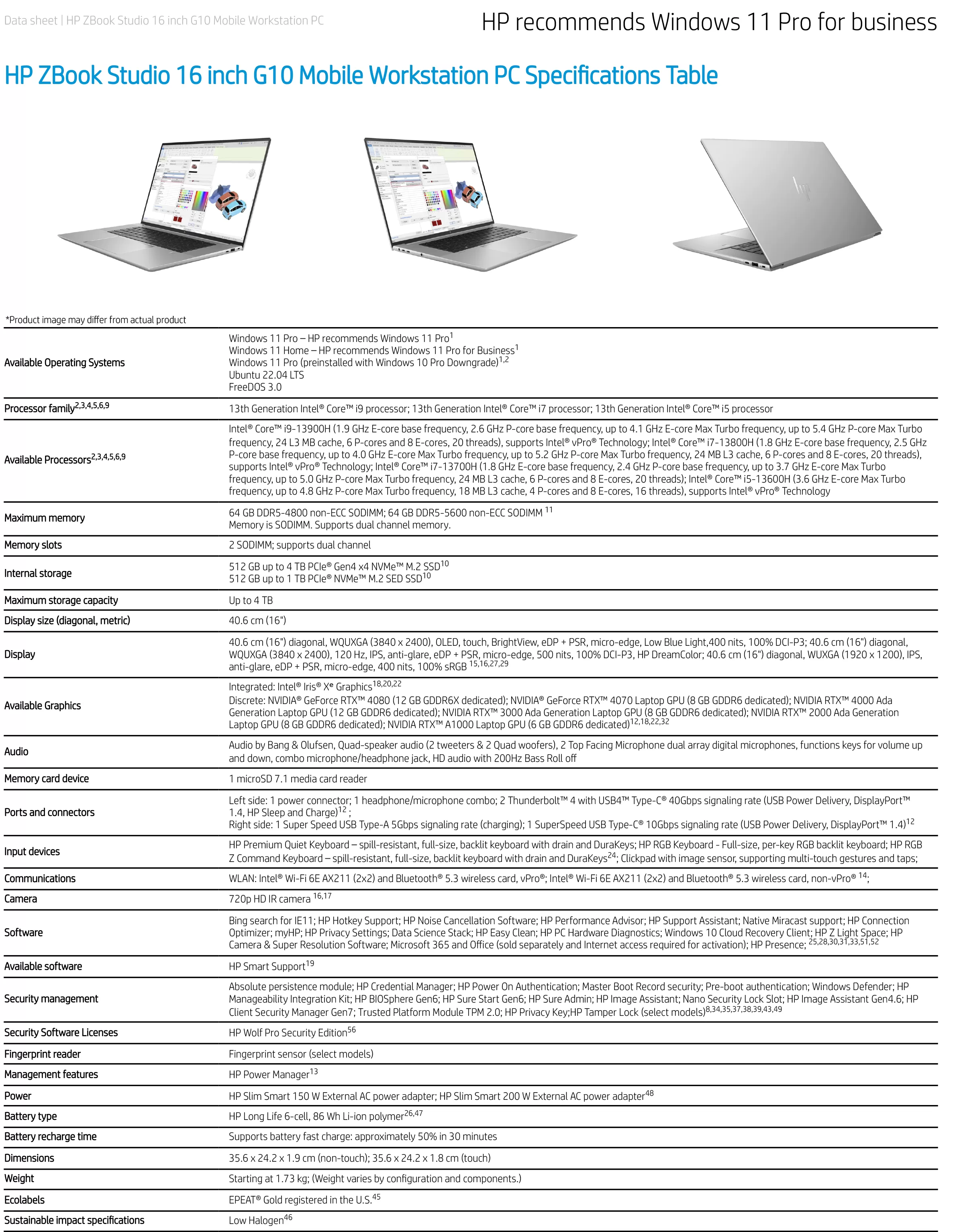 HP 惠普 ZBook Power 15.6 吋 G10 行動工作站電腦 (8G1N6PA)