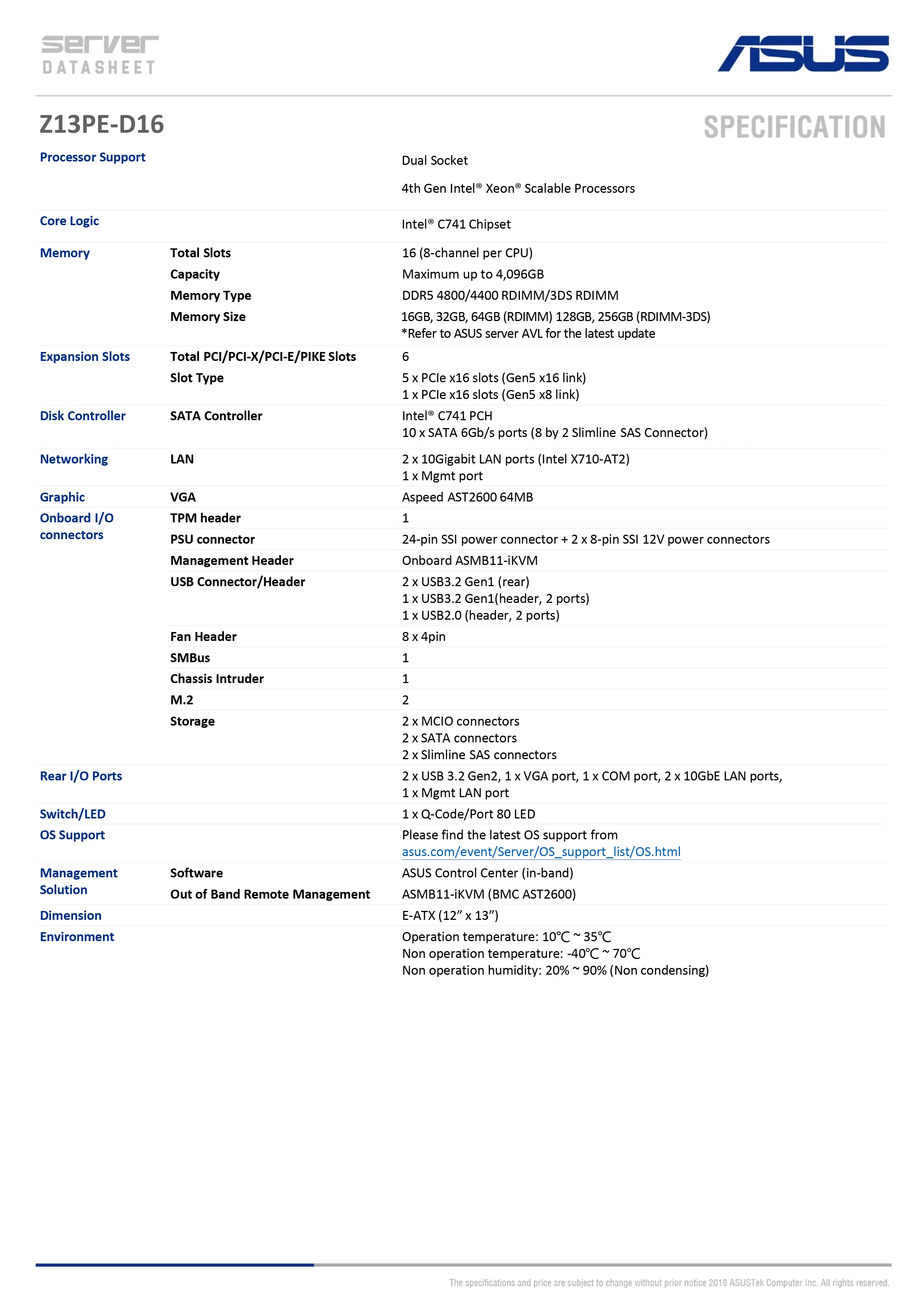 ASUS 華碩 Z13PE-D16 伺服器主機板,實際價格以報價為主,Z13PE-D16,ASUS華碩Z13PE-D16伺服器主機板,原廠保固,大量採購歡迎洽詢