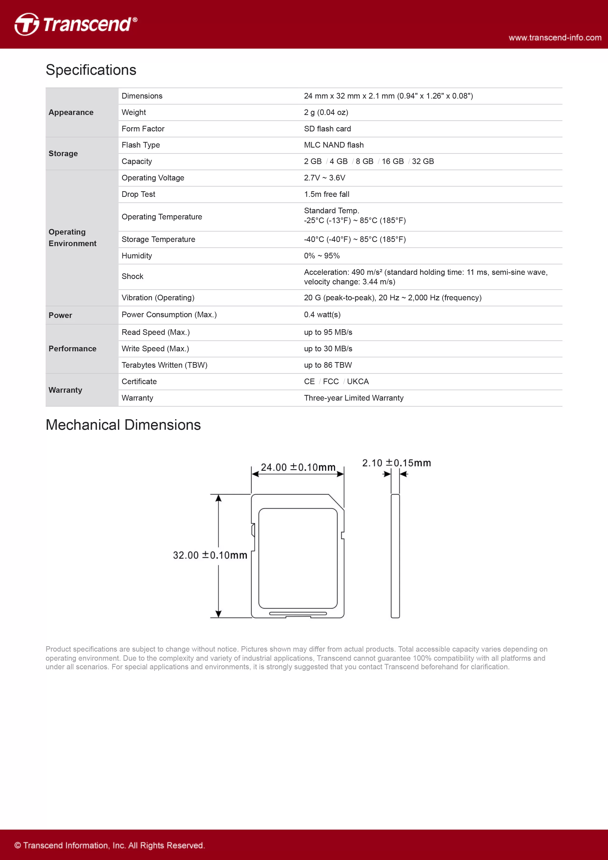 Transcend 創見 SDC410M SD記憶卡