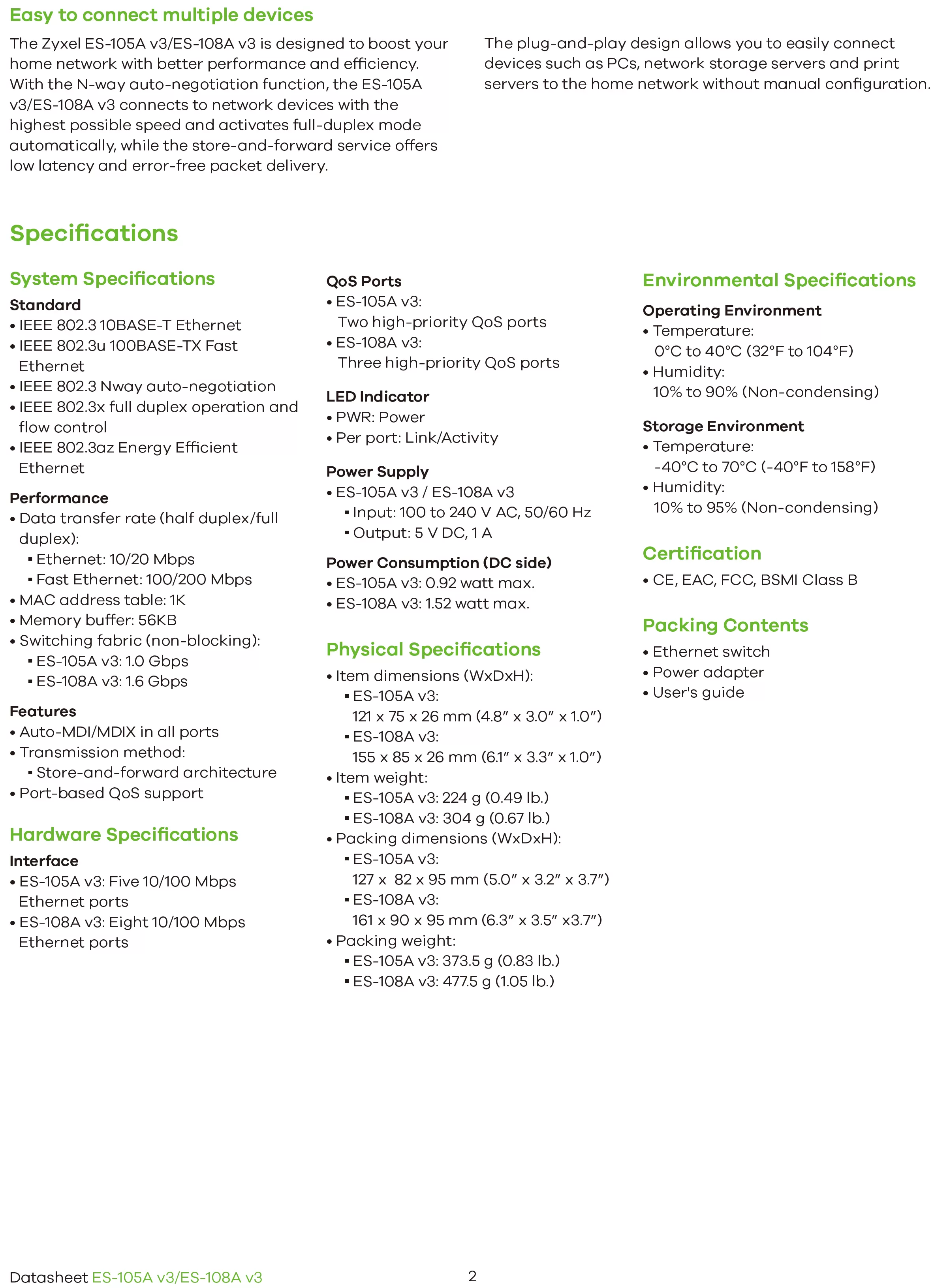 Zyxel 兆勤 ES-108A v3 8埠桌上型高速乙太網路交換器,實際價格以報價為主,ES-108Av3,Zyxel兆勤ES-108Av38埠桌上型高速乙太網路交換器,原廠保固,大量採購歡迎洽詢