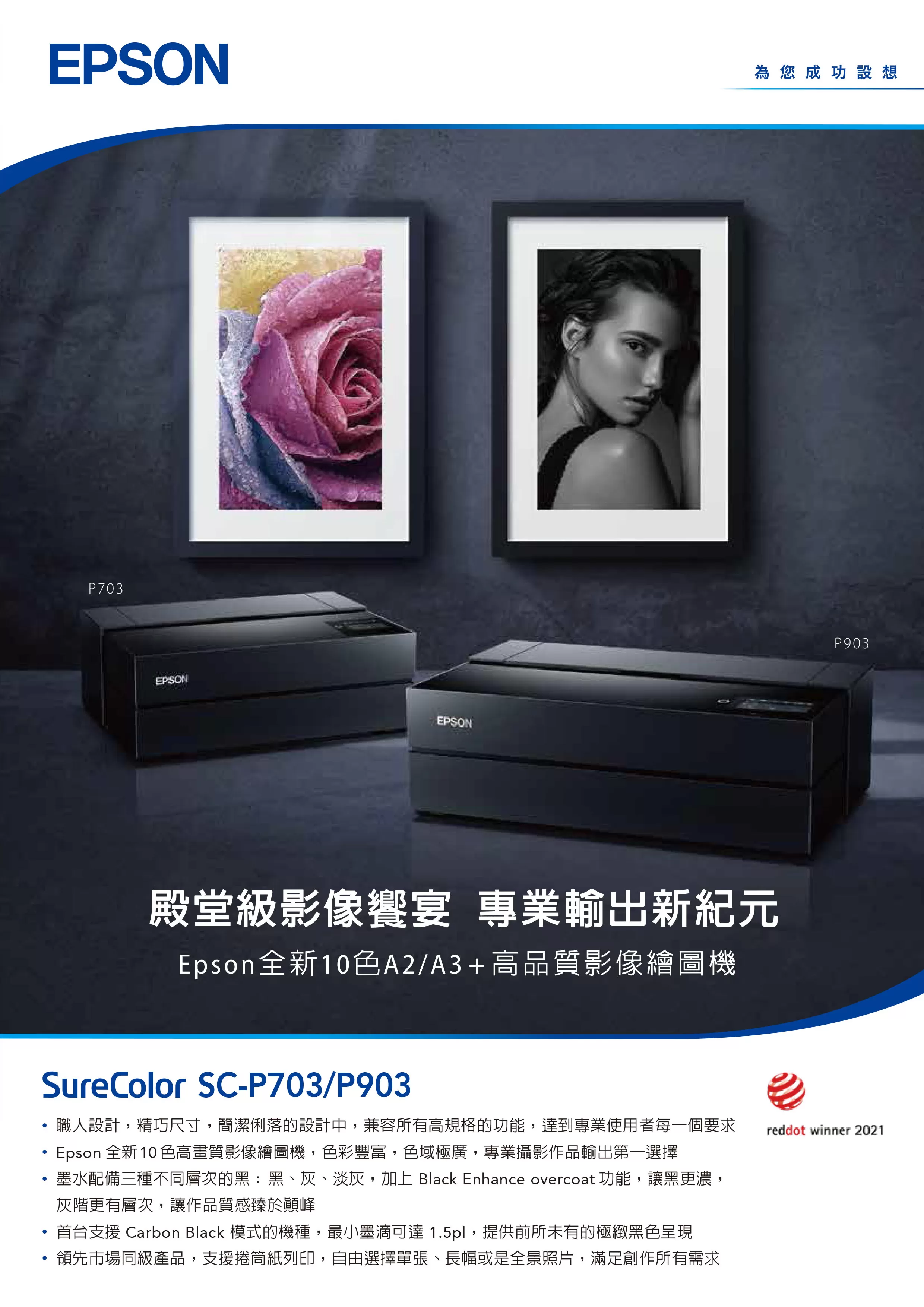 Epson 愛普生 SC-P703 13吋/A3+ 全新10色A3+高品質影像繪圖機