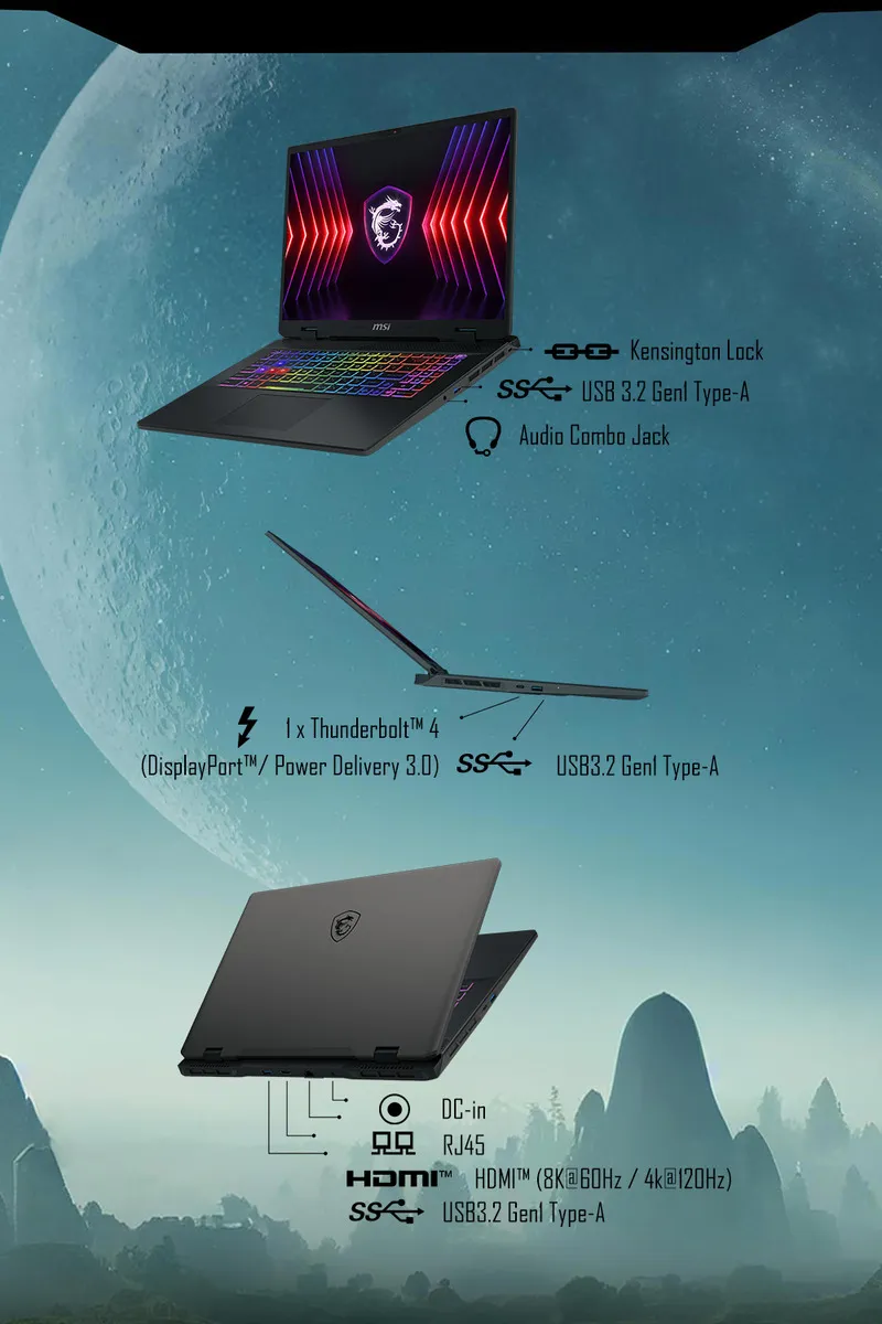 MSI 微星 Crosshair 16 HX Intel Core i7-14700/NVIDIA RTX 4060 8GB 入門級電競筆電