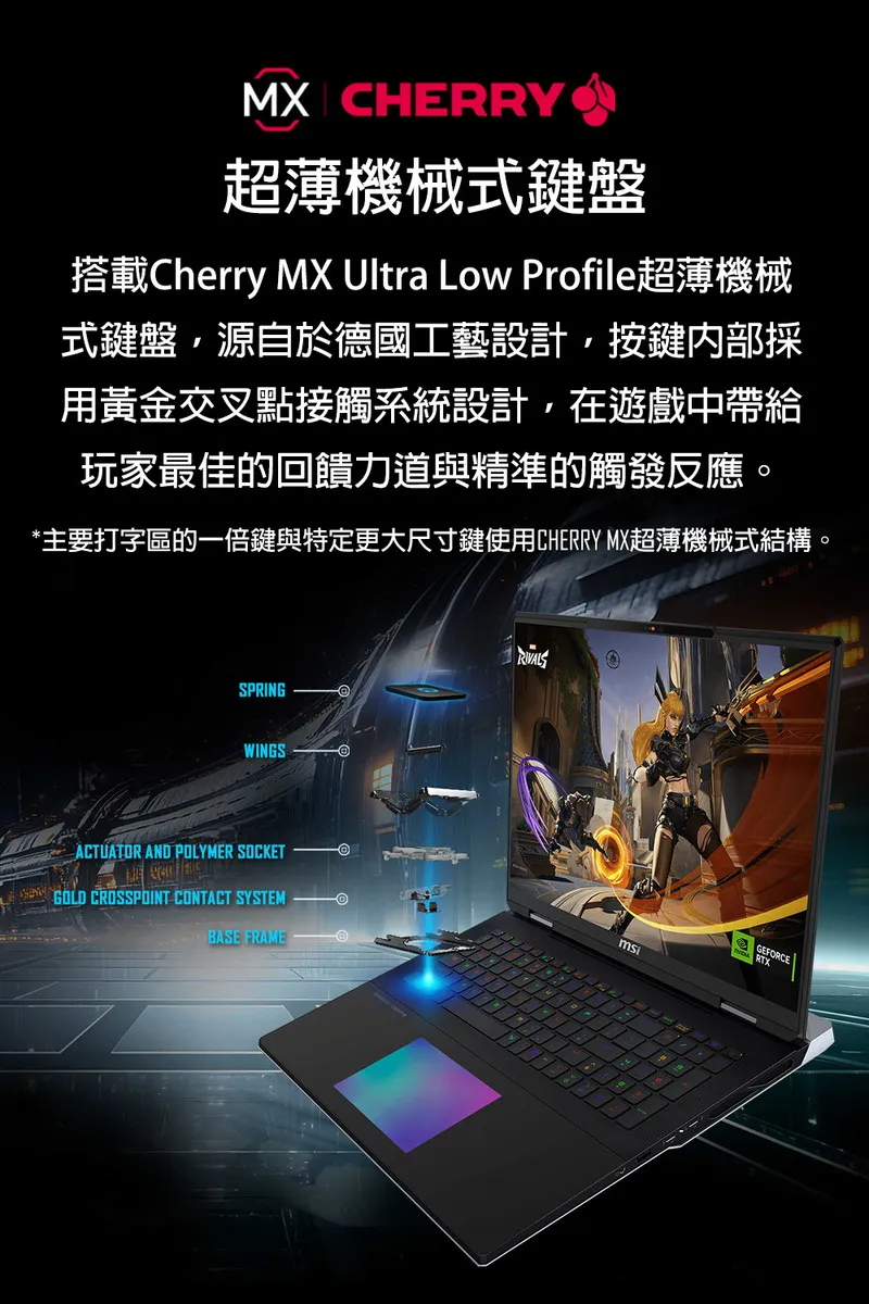 MSI 微星 Titan 18 HX AI Ultra 9泰坦神級處理器/RTX 5090 24G夢幻級顯示卡晶片 泰坦神電競筆電