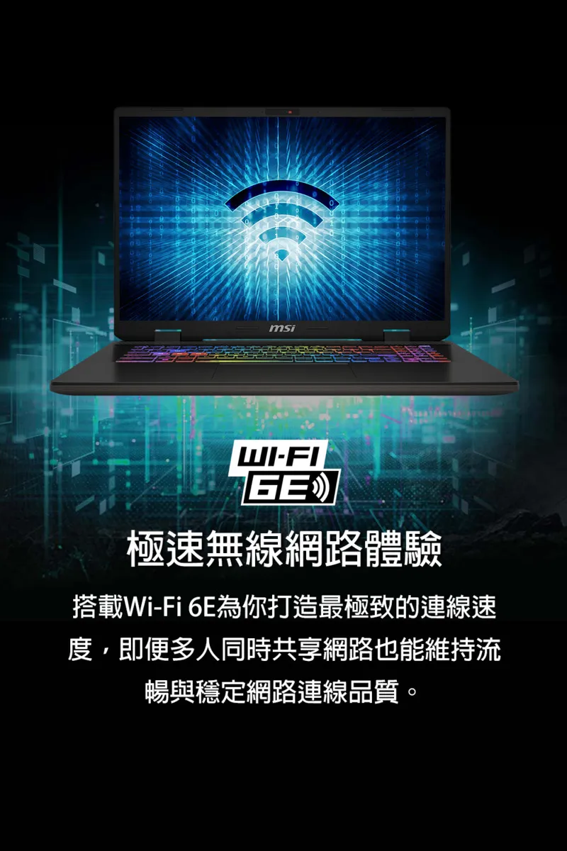 MSI 微星 Sword 17 HX Intel Core i7-14700HX 20處理器/NVIDIA RTX 4050 6GB 新手級龍魂之刃電競筆電