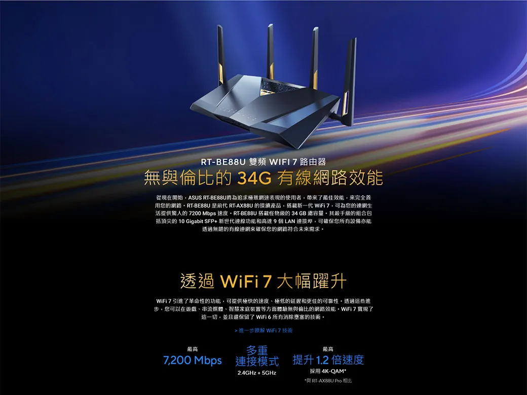 ASUS 華碩 RT-BE88U WiFi 7 路由器,WiFi,路由器,經銷價,現貨,原廠保固