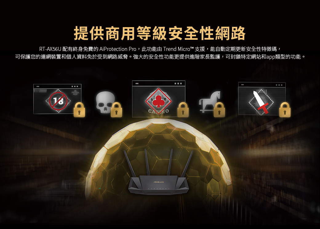 ASUS 華碩 RT-AX56U 雙頻Wi-Fi 6 無線路由器