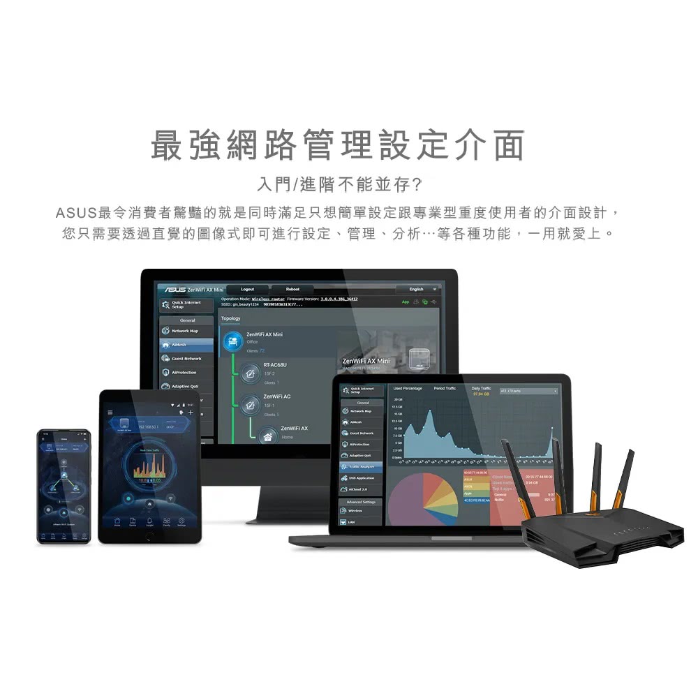 ASUS 華碩 TUF Gaming AX4200 雙頻Wi-Fi 6 無線路由器