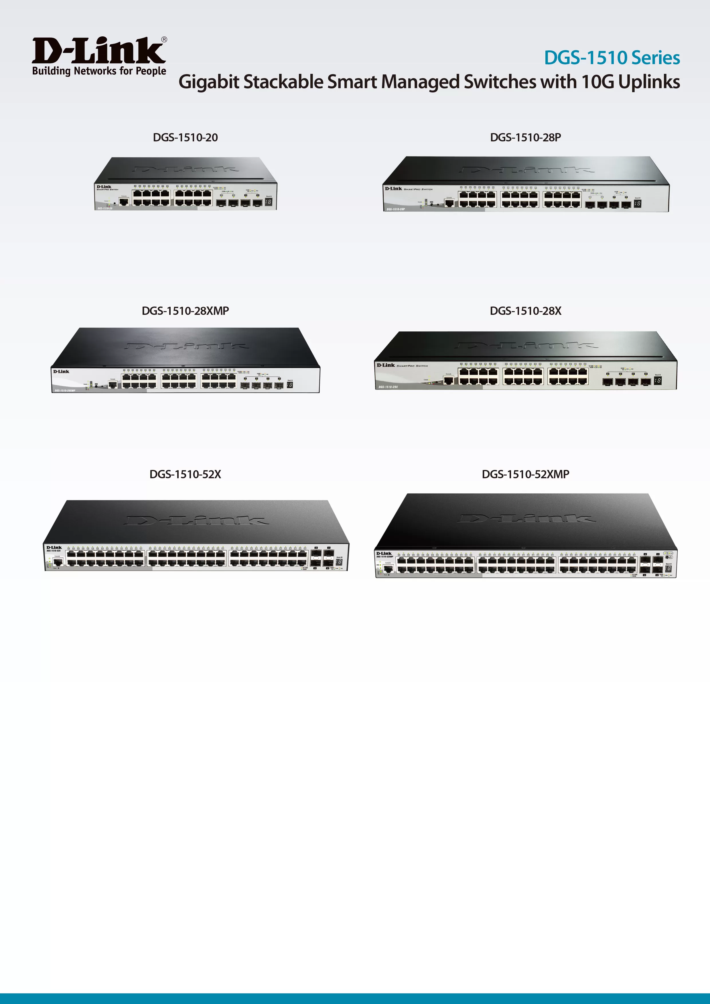 D-Link 友訊 DGS-1510-28X Layer 2+ Gigabit 可堆疊智慧型網管交換器