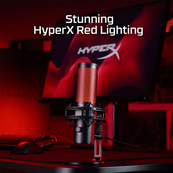 HyperX QuadCast 2 USB 電競麥克風-雪白藍光