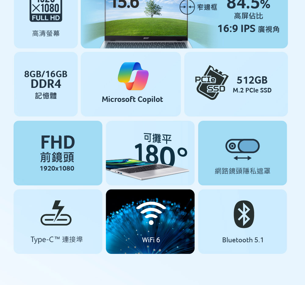 ACER Aspire Lite系列:AL15-42P-R5X3(銀) ( NX.D34TA.001 ) 筆記型電腦(纖薄設計/AI智能),U52220011,ACERAspireLite系列:AL15-42P-R5X3(銀)(NX.D34TA.001)筆記型電腦(纖薄設計/AI智能),原廠保固,大量採購歡迎洽詢,品質保證