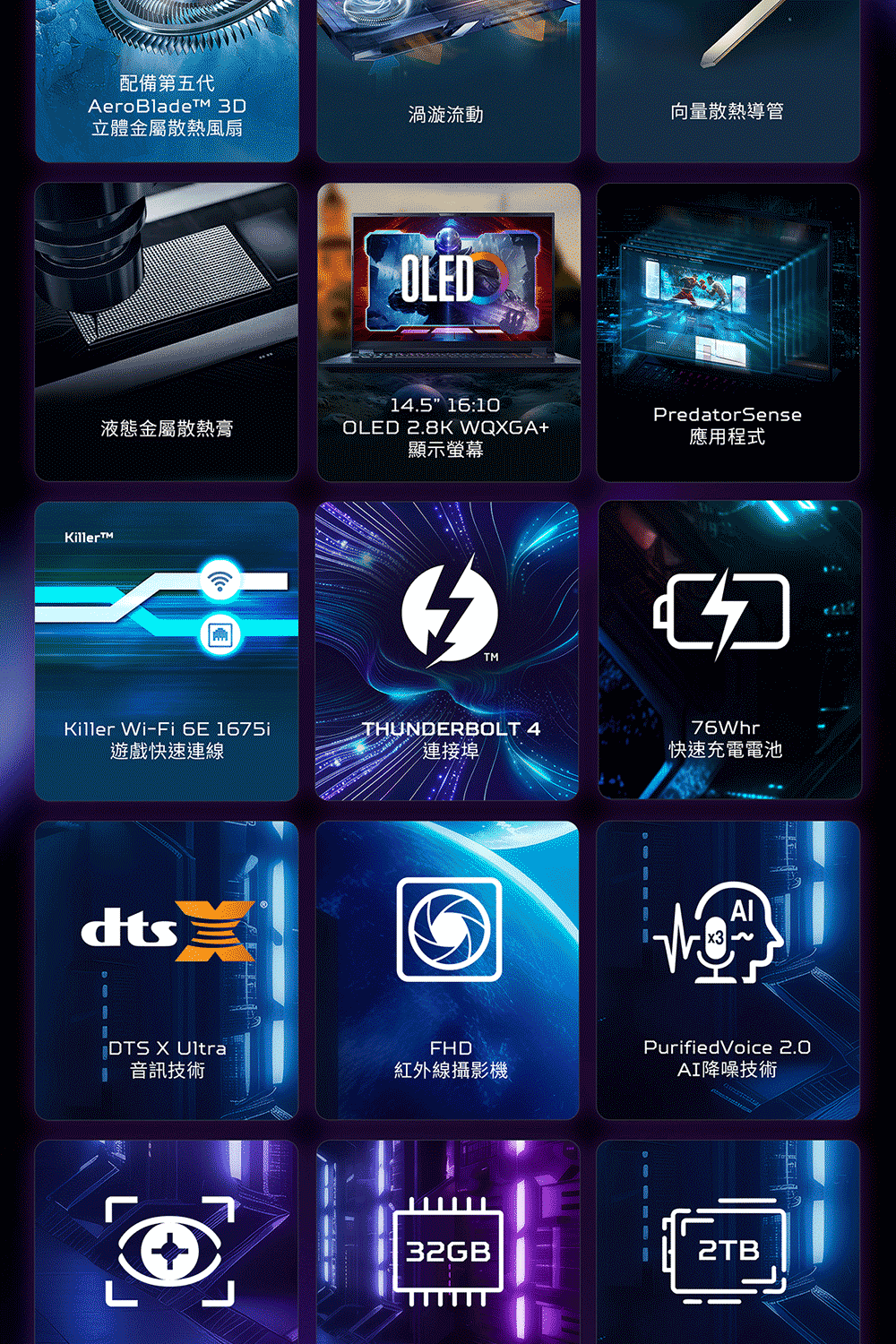 ACER Predator Helios Neo PHN14-71-74GT(黑) ( UN.QY2TA.001 ) 筆記型電腦(RTX5060-8G/3D金屬風扇+液態金屬散熱膏)