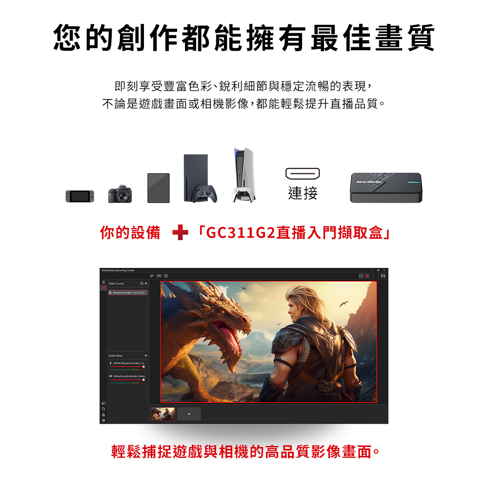 AVERMEDIA 圓剛 圓剛GC311G2直播入門擷取盒 ( 61GC311G20BD ),U52500045,AVERMEDIA圓剛圓剛GC311G2直播入門擷取盒(61GC311G20BD),原廠保固,大量採購歡迎洽詢,品質保證