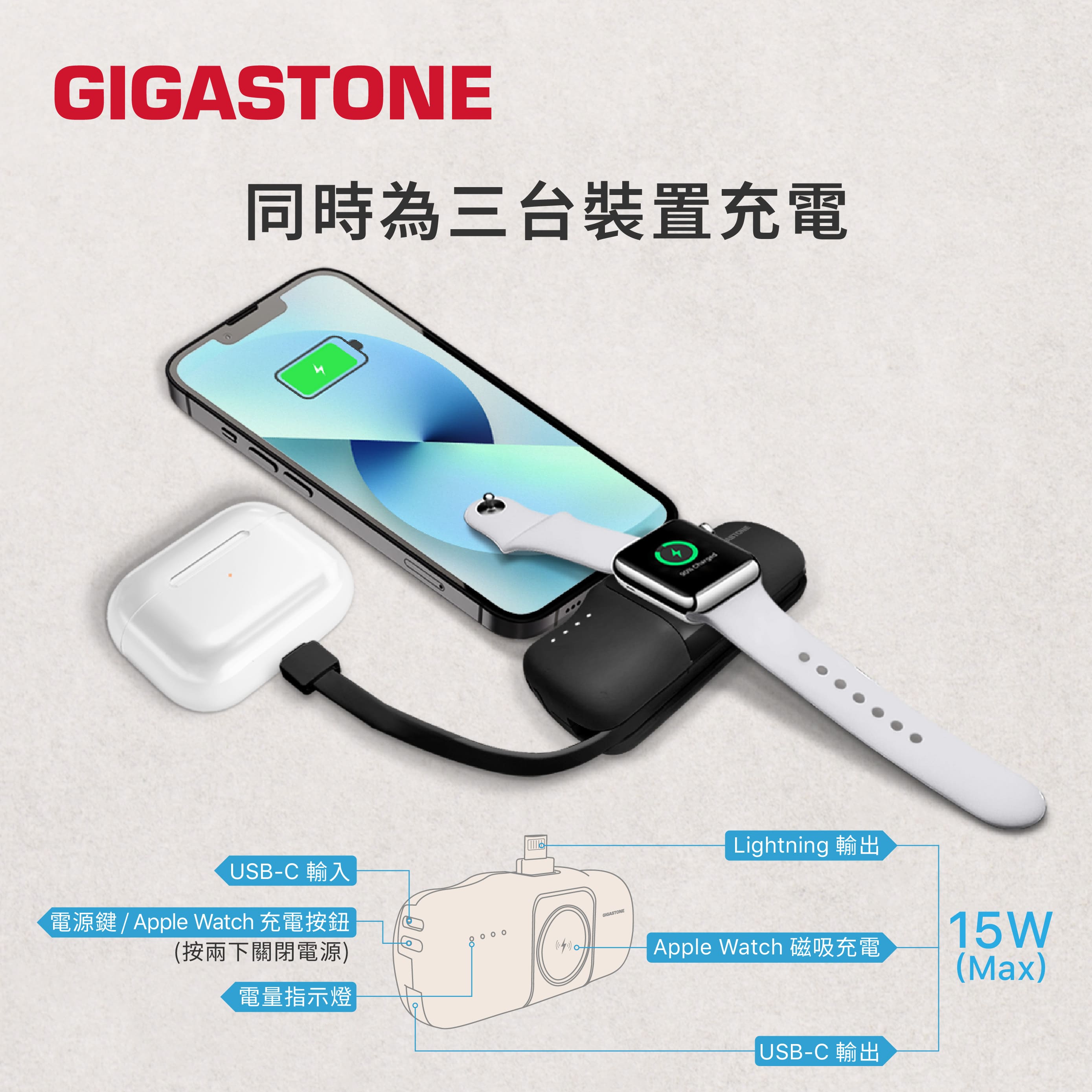 GIGASTONE MP-5000ALM 口袋型快充行動電源-奶茶,實際價格以報價為主,U52660012,GIGASTONEMP-5000ALM口袋型快充行動電源-奶茶,原廠保固,大量採購歡迎洽詢