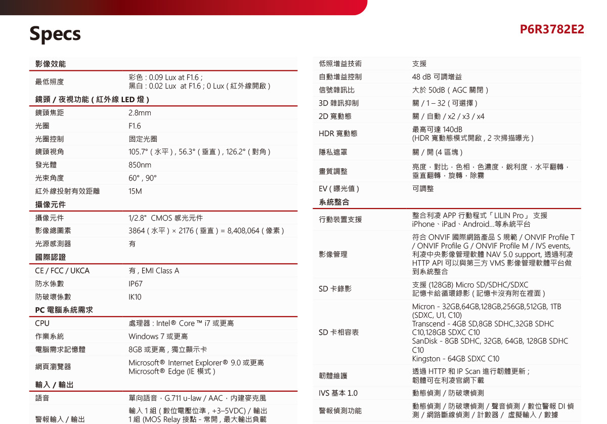 LILINP6R3782E2球型網路攝影機,U52680027,LILINP6R3782E2球型網路攝影機,原廠保固,大量採購歡迎洽詢,品質保證