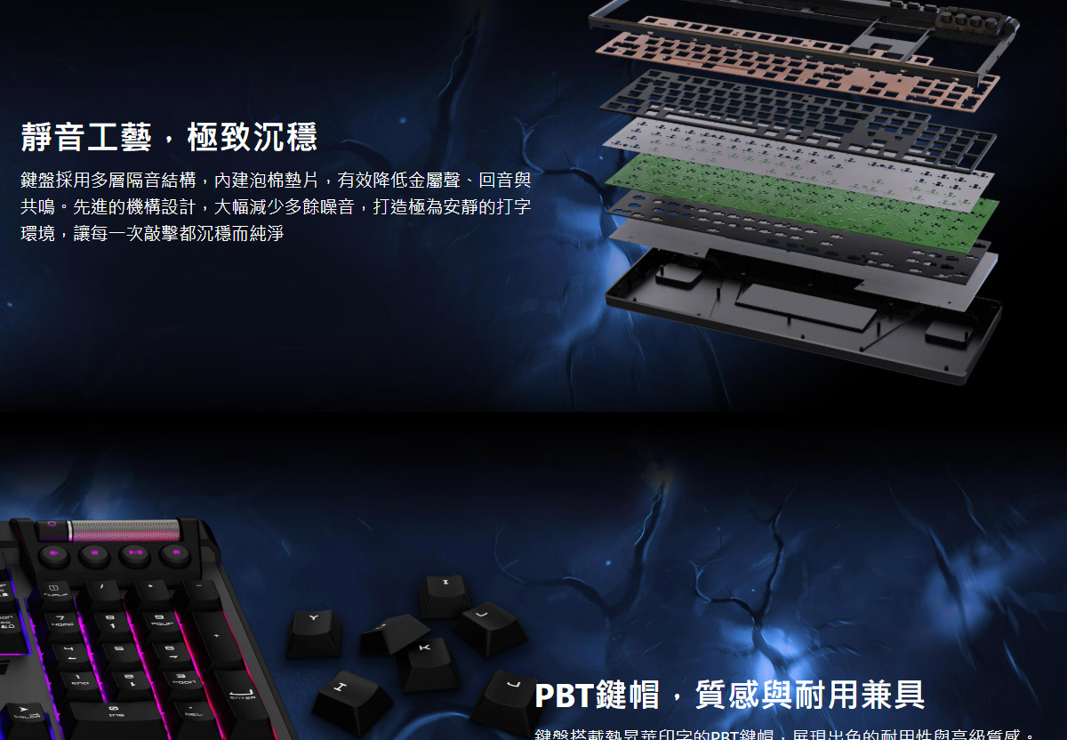 MSI 無線三模靜音鍵盤 ( STRIKE PRO W SILENT TC )