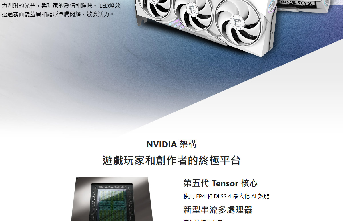 MSI 微星 RTX5060 8G GAMING TRIO OC WHITE 顯示卡