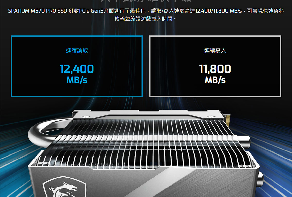 MSI 微星 SPATIUM M570 PRO PCIe 5.0 NVMe M.2 2TB FROZR 固態硬碟,U53380032,MSI微星SPATIUMM570PROPCIe5.0NVMeM.22TBFROZR固態硬碟,原廠保固,大量採購歡迎洽詢,品質保證