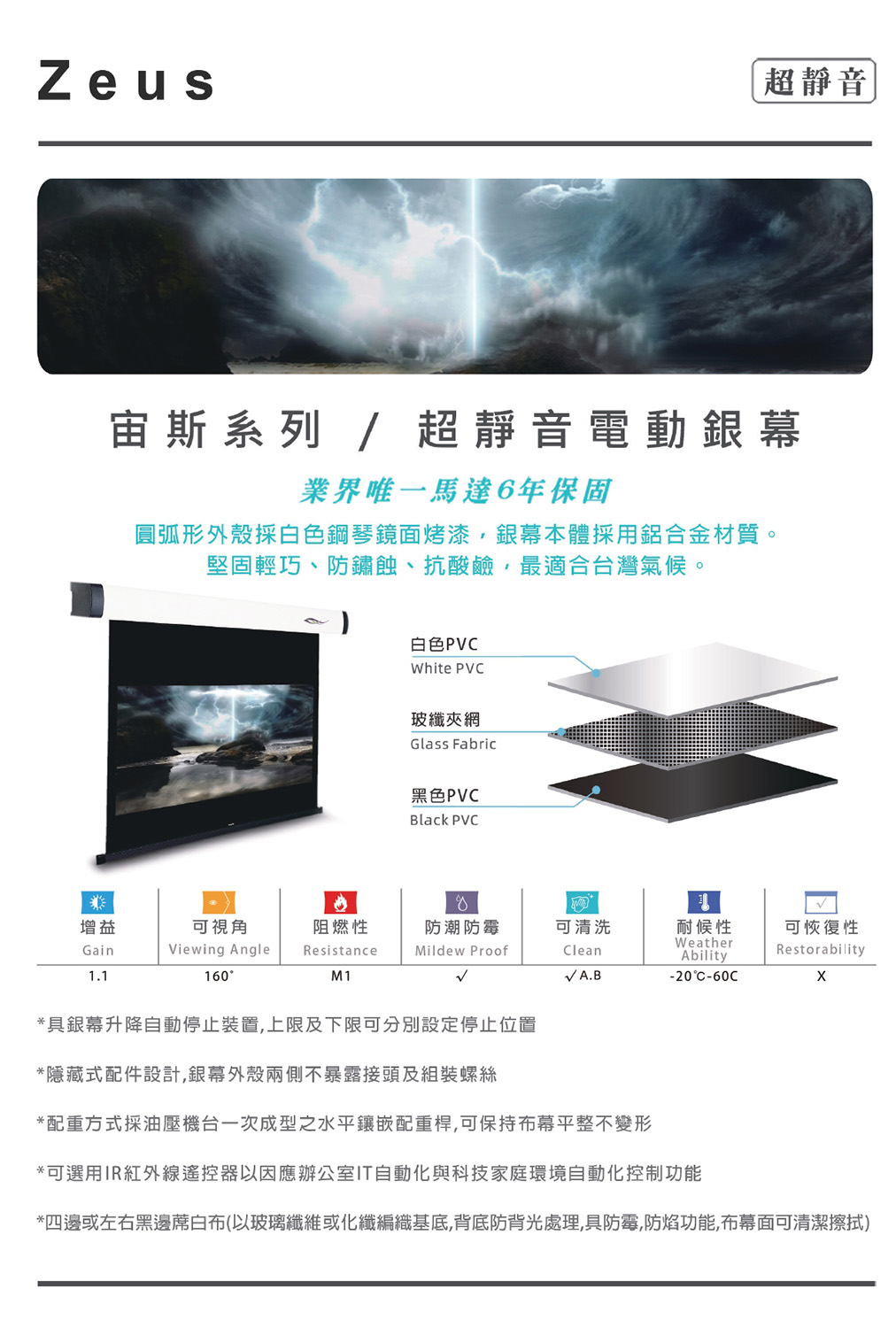 UNICO 攸尼可 Zeus 宙斯系列 超靜音電動銀幕,實際價格以報價為主,U60760001,UNICO攸尼可Zeus宙斯系列超靜音電動銀幕,原廠保固,大量採購歡迎洽詢