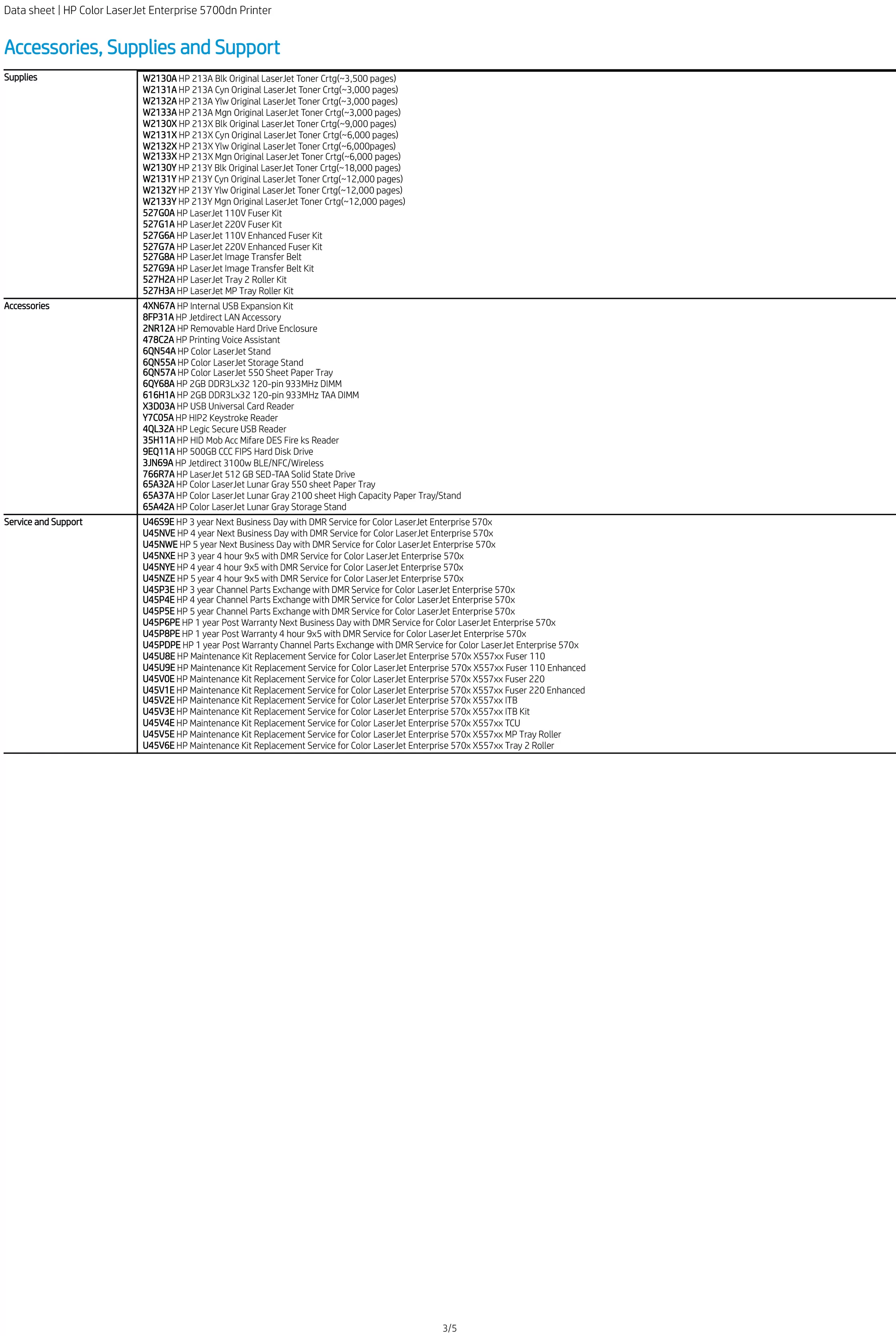 HP 惠普 Color LaserJet Enterprise 5700dn A4彩色雷射印表機 (6QN28A)