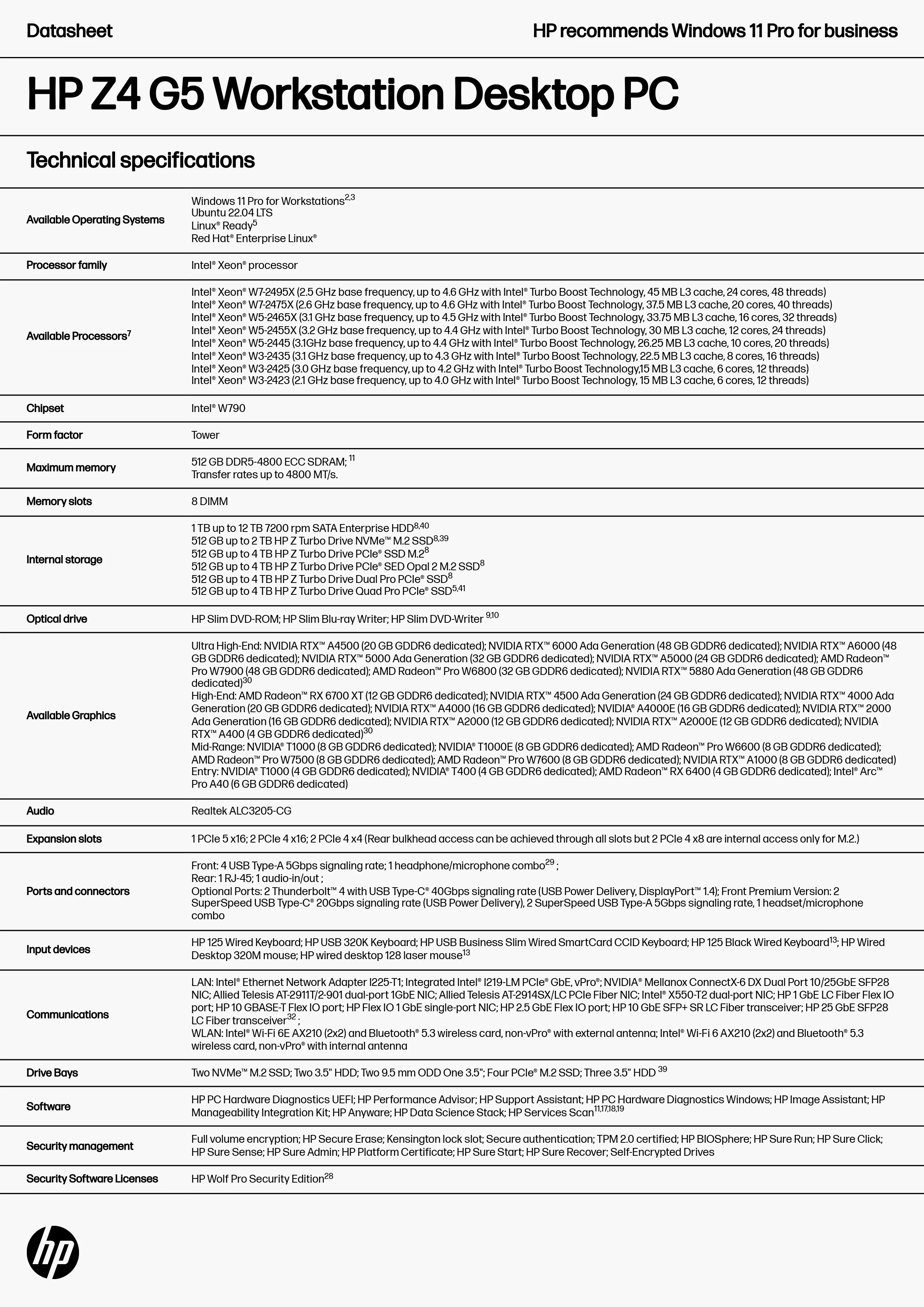 HP 惠普 Z4 G5 工作站電腦 (8F2G8PA),實際價格以報價為主,8F2G8PA,HP惠普Z4G5工作站電腦(8F2G8PA),原廠保固,大量採購歡迎洽詢
