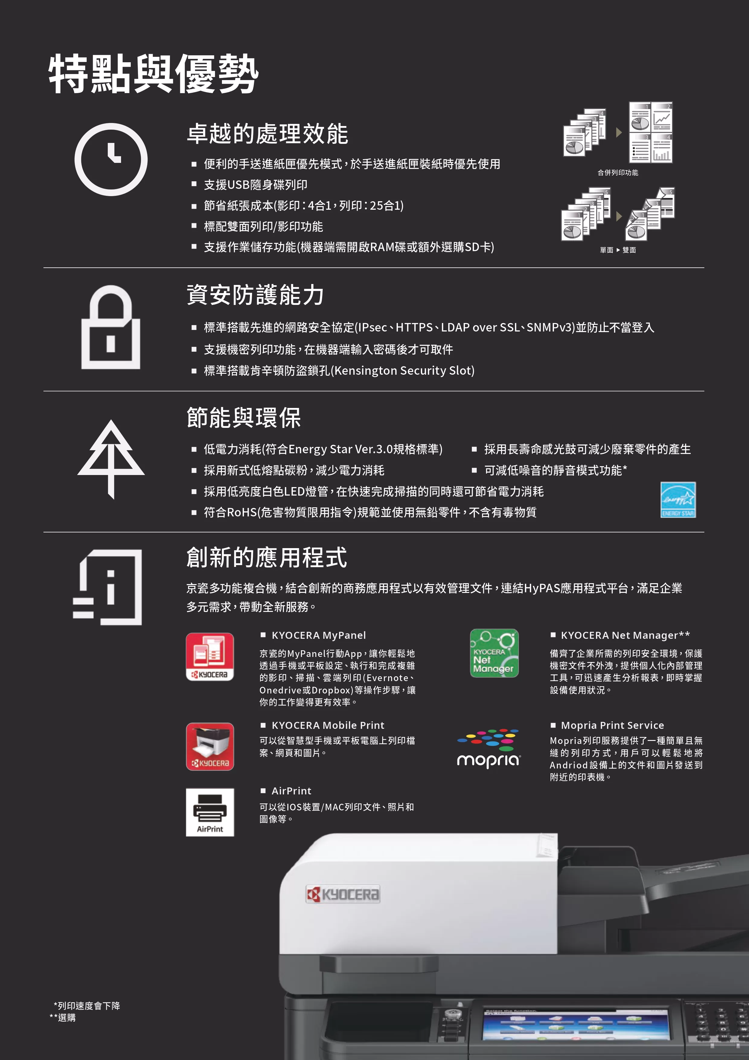 Kyocera 京瓷 ECOSYS M3645idn 黑白多功能複合機