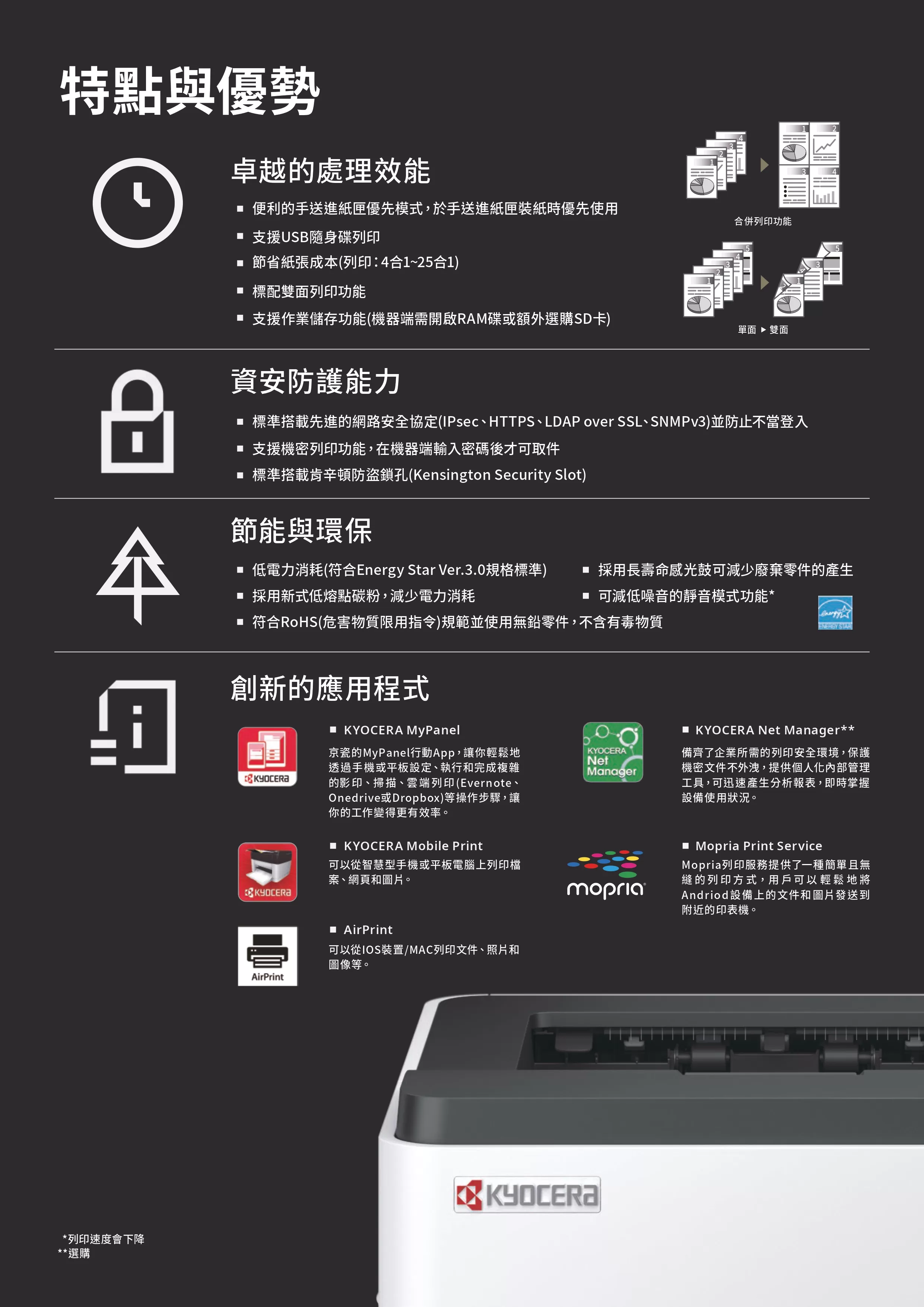 Kyocera 京瓷 ECOSYS P3145dn 黑白雷射印表機