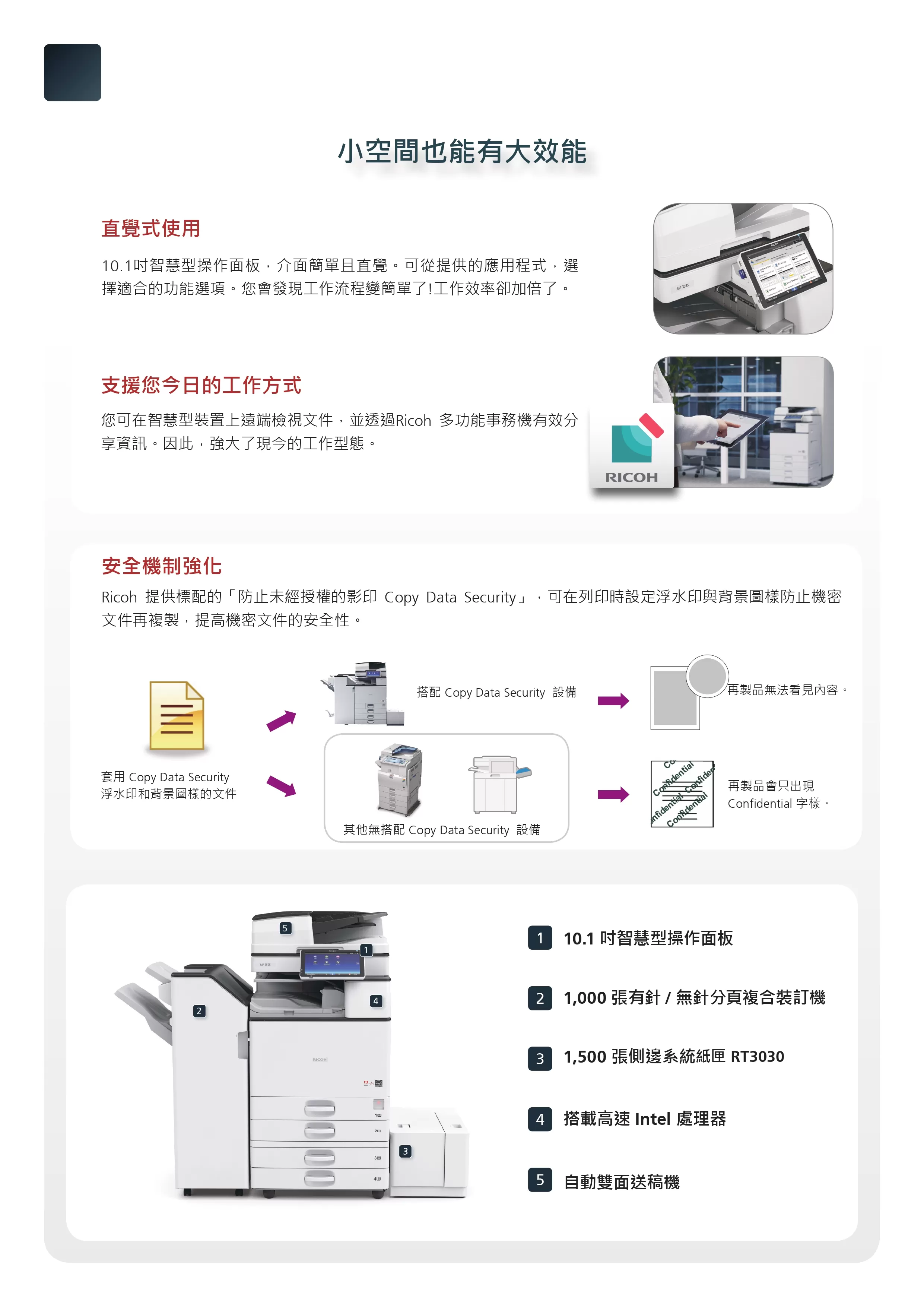 RICOH 理光 MP 3055SP 黑白多功能事務機