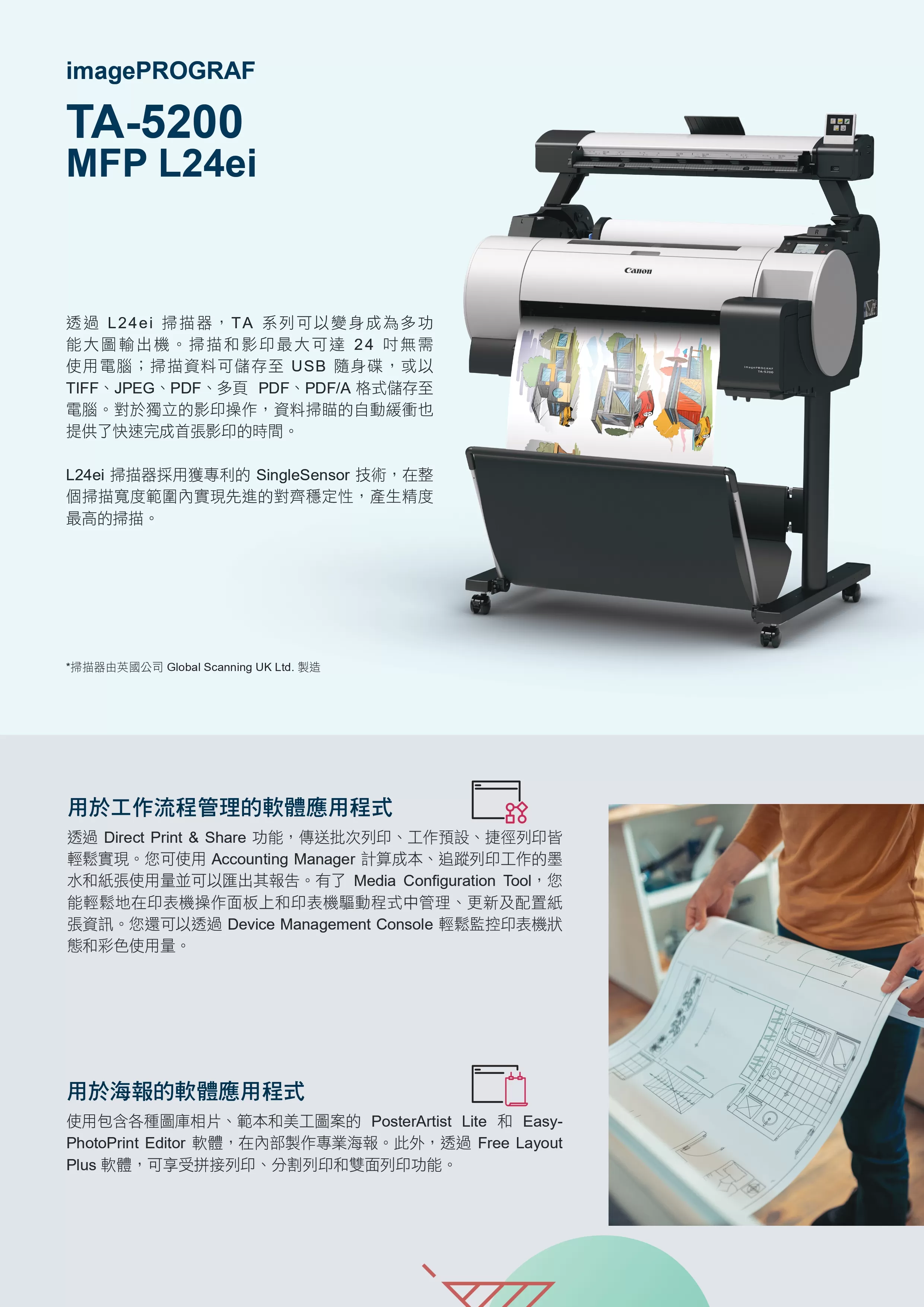 Canon 佳能 imagePROGRAF TA-5200 MFP L24ei 大圖輸出機