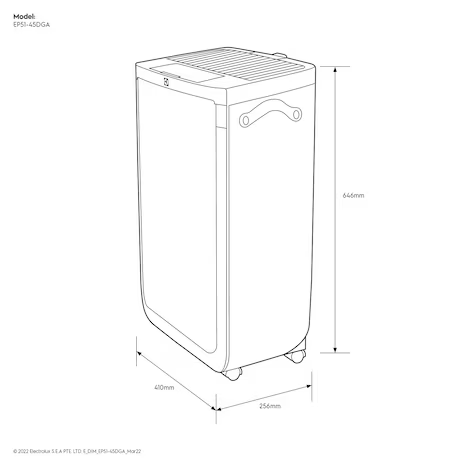 Electrolux 伊萊克斯 EP51-45DGA 極適家居500全淨涼風清淨機 (寧靜灰)