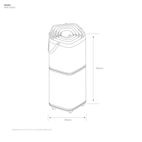 Electrolux 伊萊克斯 PA91-606DG Pure A9 高效能抗菌空氣清淨機 (深灰)