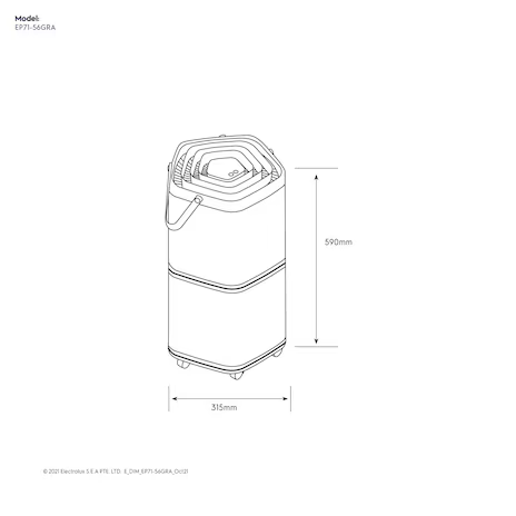 Electrolux 伊萊克斯 EP71-56WBA Pure A9.2 高效能抗菌空氣清淨機 (奶茶棕) 適用22坪空間