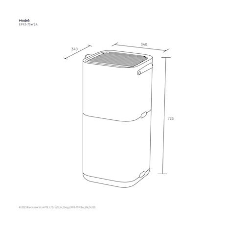 Electrolux 伊萊克斯 EP93-75WBA 極適家居900  雙效涼風循環頂級空淨機  適用31坪空間 (暖沙棕)