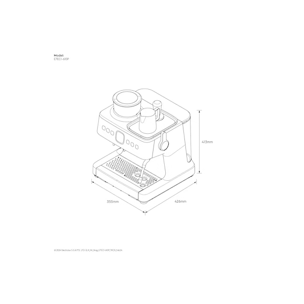 Electrolux 伊萊克斯 E7EC1-610P 3公升極致美味700 半自動義式咖啡機 (珍珠黑),U50900002,Electrolux伊萊克斯E7EC1-610P3公升極致美味700半自動義式咖啡機(珍珠黑),原廠保固,大量採購歡迎洽詢,居家必備