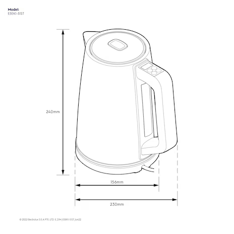 Electrolux 伊萊克斯 E5EK1-51ST 1.7公升 極致美味 500 智能溫控壺  (不鏽鋼色)
