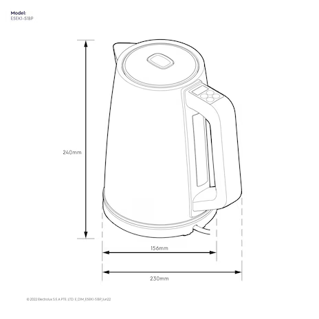 Electrolux 伊萊克斯 E5EK1-51BP 1.7公升 極致美味 500 智能溫控壺(珍珠黑)