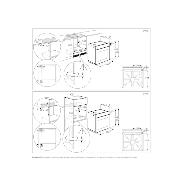 Electrolux 伊萊克斯 KODDP71XA 60公分UltimateTaste 500 72公升嵌入式烤箱