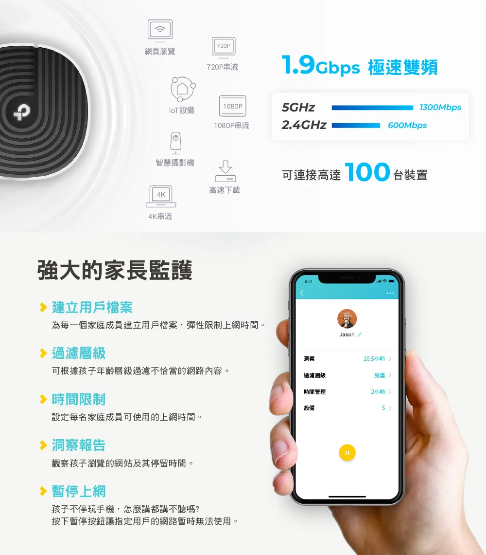 TP-Link Deco S7 AC1900完整家庭Mesh Wi-Fi系統 (三入組),U50430031,TP-LinkDecoS7AC1900完整家庭MeshWi-Fi系統(三入組),原廠保固,大量採購歡迎洽詢,品質保證