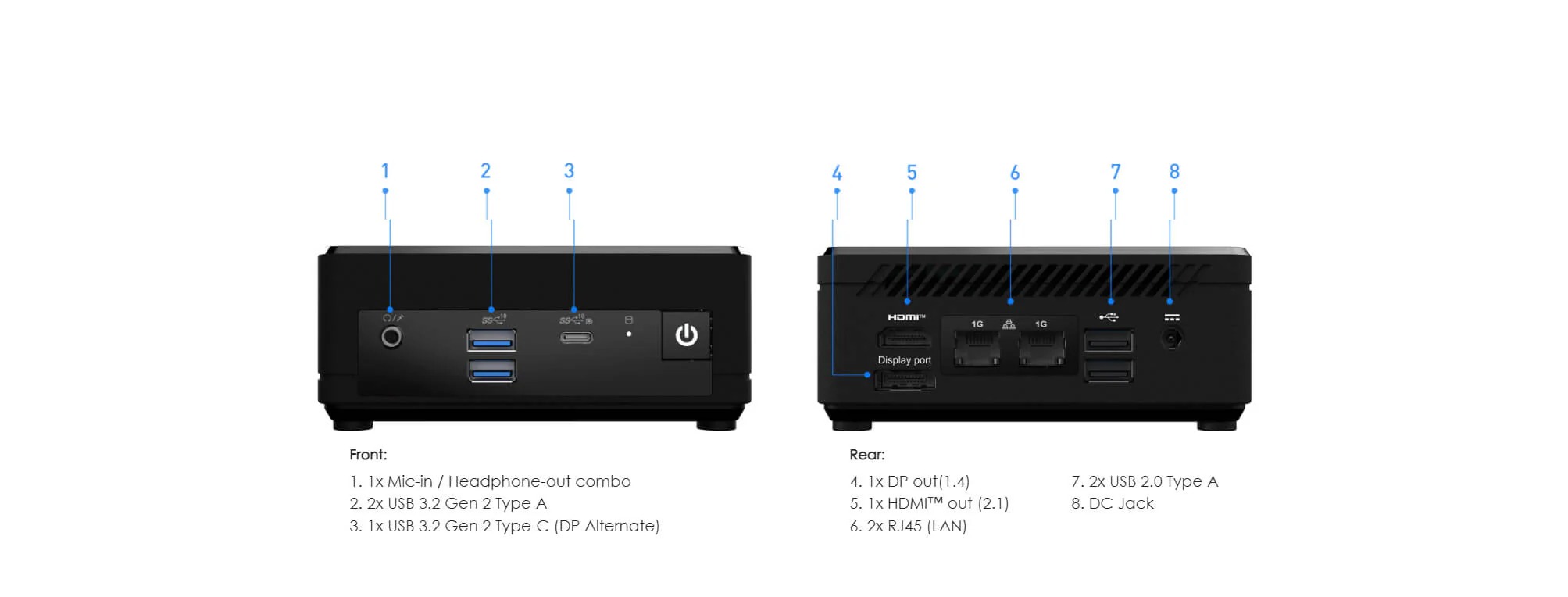 MSI 微星 Cubi N ADL-021BTW 超迷你電腦 N100 / Barebone 無記憶體儲存 / 無作業系統
