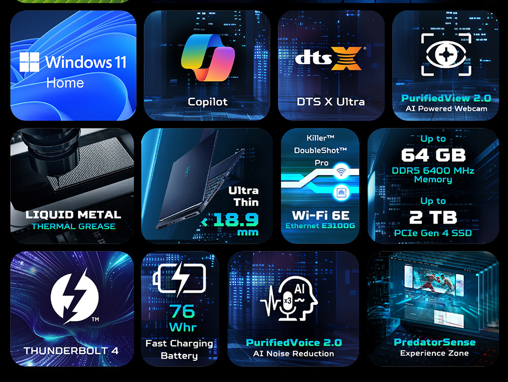 ACER Predator Helios Neo PHN16S-71-79XM(黑) ( UN.QX9TA.001 ) 電競AI筆電(RTX5070)