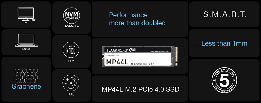 TEAM十銓 MP44L 1TB M.2 PCIe SSD ( TM8FPK001T0C101 )內接固態式硬碟,U52390013,TEAM十銓MP44L1TBM.2PCIeSSD(TM8FPK001T0C101)內接固態式硬碟,原廠保固,大量採購歡迎洽詢,品質保證