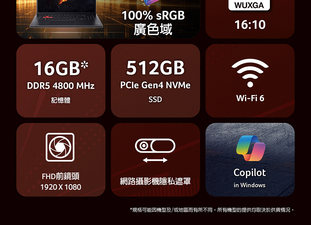 ACER 宏碁 Nitro Lite 16吋 薄型電競筆電 新春烈焰紅 (i5-13420H/8G/512G/RTX2050-4G/W11/NL16-71G-5338),U52430012,ACER宏碁NitroLite16吋薄型電競筆電新春烈焰紅(i5-13420H/8G/512G/RTX2050-4G/W11/NL16-71G-5338),原廠保固,大量採購歡迎洽詢,品質保證